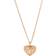Fossil Glitz Heart Pendant Necklace - Rose Gold/Orange