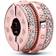 Pandora Sparkling Pavé Lines & Logo Clip Charm - Rose Gold/Transparent