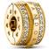 Pandora Sparkling Pavé Lines & Logo Clip Charm - Gold/Transparent