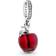 Pandora Murano Apple Dangle Charm - Silver/Red/Transparent