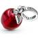 Pandora Murano Apple Dangle Charm - Silver/Red/Transparent