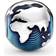 Pandora Blue Globe Clip Charm - Silver/Blue