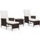 vidaXL 3059372 Lounge-Set, 1 Bord inkl. 2 Stolar