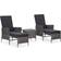 vidaXL 3059372 Lounge-Set, 1 Bord inkl. 2 Stolar