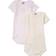 Petit Bateau Baby Bodies 2-pack SS - White/Light Pink Stripes (A00AD)