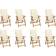 vidaXL 3075056 8-pack Garden Dining Chair