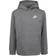 Nike Kid's Club Fleece Pull Over Hoodie - Carbon Heather (86F322-GEH)