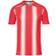 Uhlsport Stripe 2.0 Short Sleeve T-shirt Unisex - Red/White