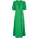 Ganni Ripstop Viscose Wrap Dress - Kelly Green