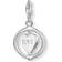 Thomas Sabo Heart Pavé Charm Pendant - Silver/Transparent
