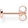 Thomas Sabo Charm Club Individual Heart Pavé Pin Earring - Rose Gold/Transparent