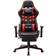 vidaXL Extendable Footrest Gaming Chair - Black/Red