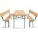 tectake Table and Bench Set with Backrest