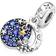 Pandora Santa Claus On The Moon Double Dangle Charm - Silver/Gold/Blue/Transparent