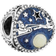 Pandora Santa & The Reindeer Charm - Silver/White/Blue