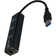 Inter-Tech USB A-3xUSB A/RJ45 M-F Adapter