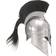 vidaXL Greek Warrior Helmet Antique Replica Larp Silver Steel