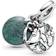 Pandora Christmas Mistletoe Dangle Charm - Silver/Green