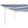vidaXL Manual Retractable Awning with LED