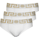 Versace Grece Border Briefs 3-pack - White/Gold