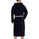 Schiesser Essentials Velvet and Terry Bathrobe - Dark Blue