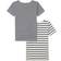 Petit Bateau Boy's Stripe T-shirt 2-pack - White/Navy (A01FS-00)