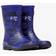 Joules Junior Roll Up Flexible Printed Wellies - Blue Etched Sharks