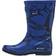 Joules Junior Roll Up Flexible Printed Wellies - Blue Etched Sharks