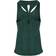 Tridri Yoga Knot Vest Women - Forest Green/Black Melange