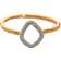 Monica Vinader Riva Mini Kite Stacking Ring - Gold/Diamonds