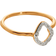 Monica Vinader Riva Mini Kite Stacking Ring - Gold/Diamonds