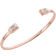 Monica Vinader Baja Deco Thin Cuff - Rose Gold/Diamonds