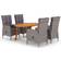 vidaXL 3071995 Patio Dining Set, 1 Table incl. 4 Chairs
