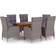 vidaXL 3071997 Patio Dining Set, 1 Table incl. 6 Chairs