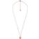 Michael Kors Premium Double Circle Logo Necklace - Rose Gold/Transparent