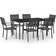 vidaXL 3073517 Patio Dining Set, 1 Table incl. 6 Chairs