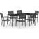 vidaXL 3073518 Patio Dining Set, 1 Table incl. 6 Chairs