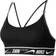 Nike Dri-FIT Indy Light-Support Padded Logo Sports Bra - Black/Black/White