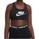 Nike Dri-FIT Swoosh Medium-Support 1-Piece Pad Graphic Sports Bra - Black/White/Particle Grey