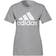 Adidas Women's Loungewear Essentials Logo T-shirt - Medium Grey Heather/White