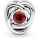 Pandora July Eternity Circle Charm - Silver/Light Red