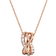 Swarovski Twist Necklace - Rose Gold/Transparent