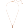 Swarovski Twist Necklace - Rose Gold/Transparent