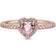 Pandora Sparkling Elevated Heart Ring - Rose Gold/Pink