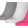 Puma Unisex Adult Invisible Socks 3-pack - Pink/Grey/Charcoal Grey