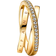 Pandora Crossover Pavé Triple Band Ring - Gold/Transparent