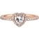 Pandora Sparkling Elevated Heart Ring - Rose Gold/Transparent