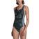 Adidas Women's Souleaf Graphic 3-Stripes Swimsuit - Black