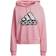 Adidas Women's Essentials Outlined Logo Hoodie - Light Pink/White