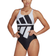 Adidas Women's Logo Graphic Swimsuit - Black/White